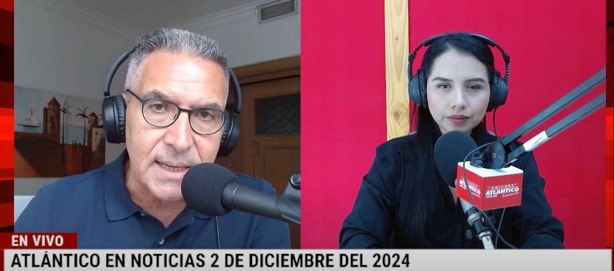 Jorge Cura / Lorena Lamilla, en el estudio Atlántico en Noticias.