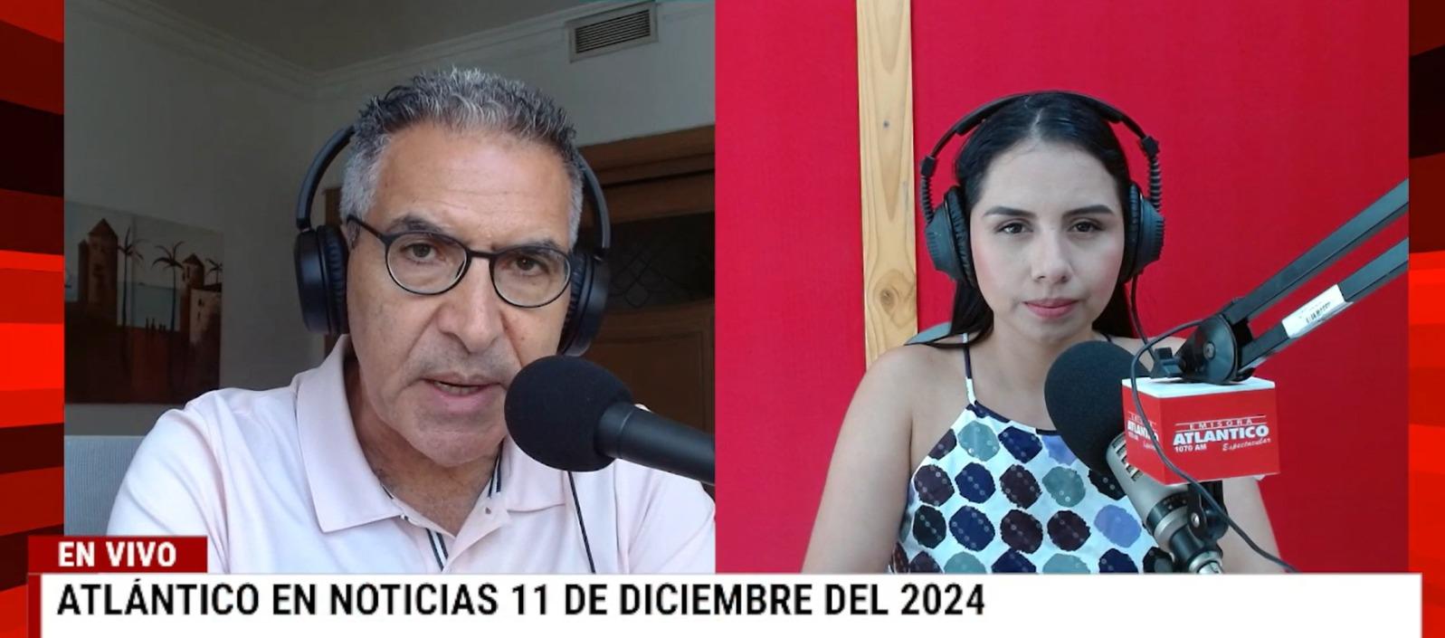 Jorge Cura / Lorena Lamilla, en el estudio de Atlántico en Noticias.