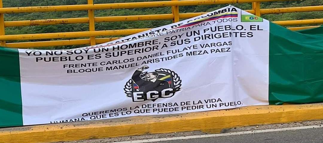 Banderas del 'Clan del Golfo' en Atlántico.