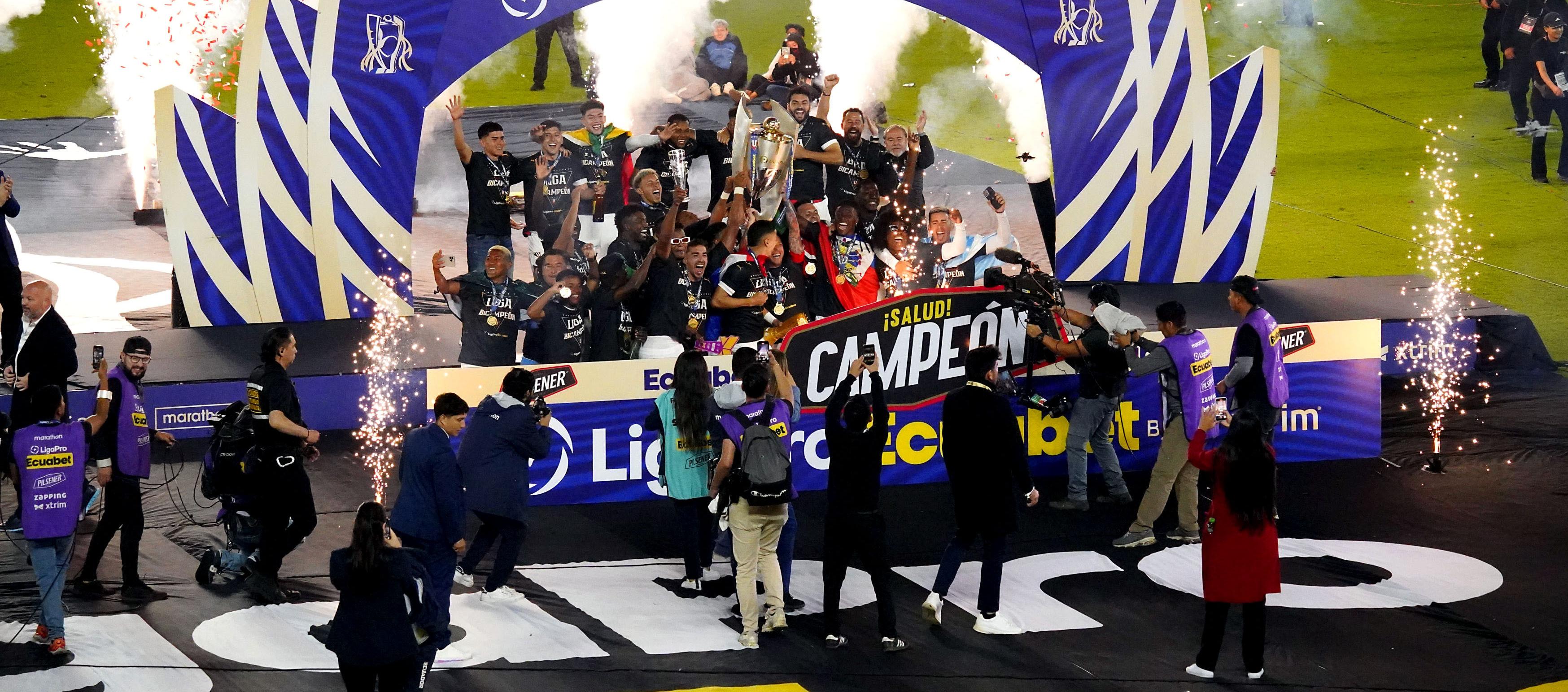 La celebración de Liga de Quito.