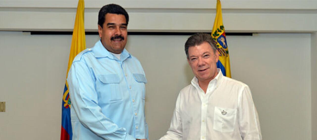 Nicolás Maduro y Juan Manuel Santos.