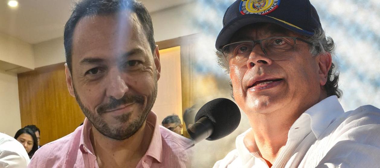 Daniel Mendoza, nuevo embajador de Colombia en Tailandia, y el Presidente Gustavo Petro. 