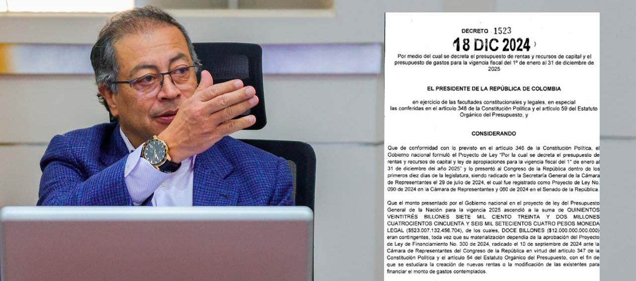 Gustavo Petro y el presupuesto de 2025