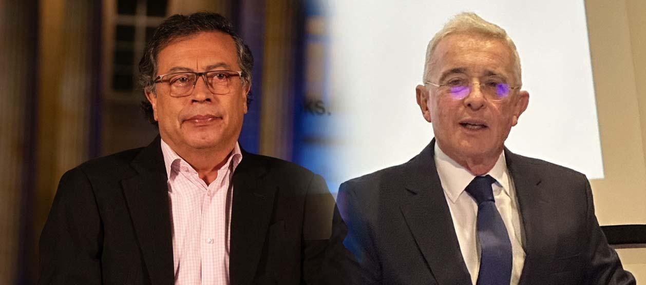 Gustavo Petro y Álvaro Uribe Vélez.