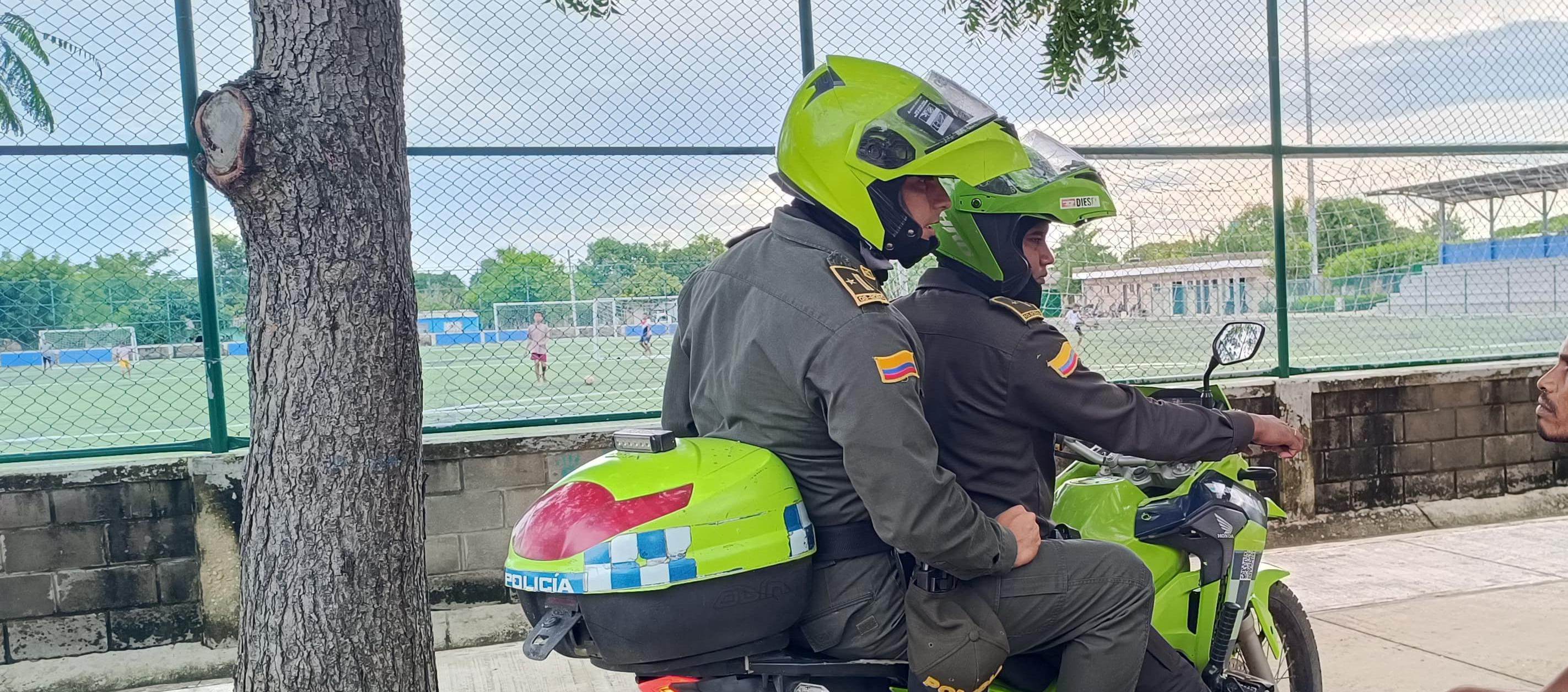 Patrulleros de la Policía Atlántico. 