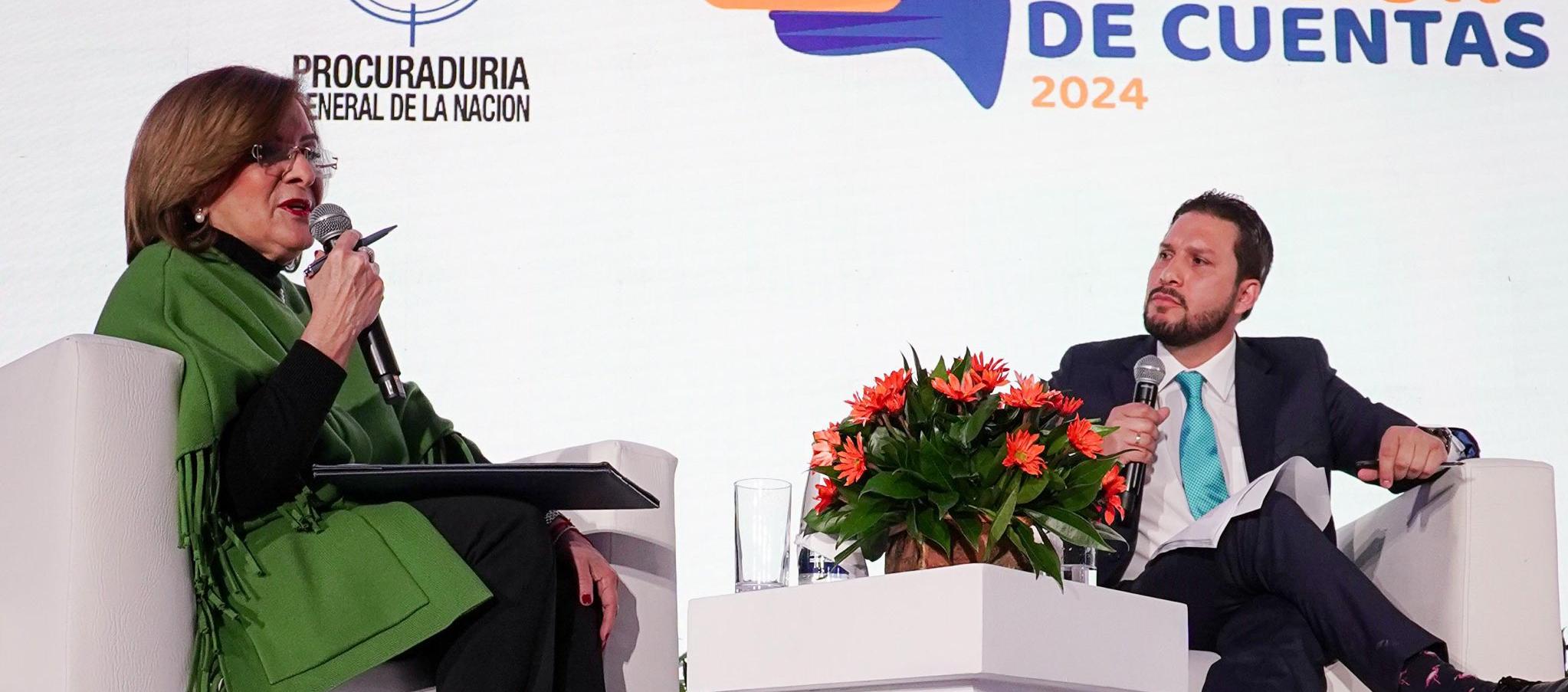 La Procuradora Margarita Cabello en la rendición de cuentas.  