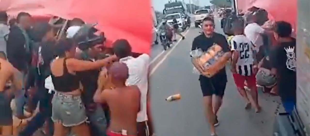 Imágenes del saqueo.