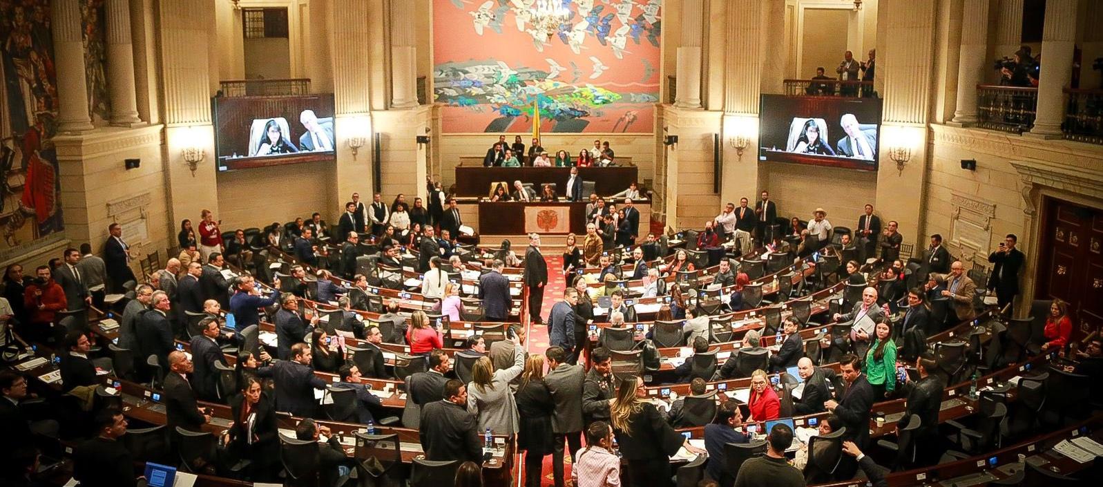 Aspecto del Congreso de la República. 