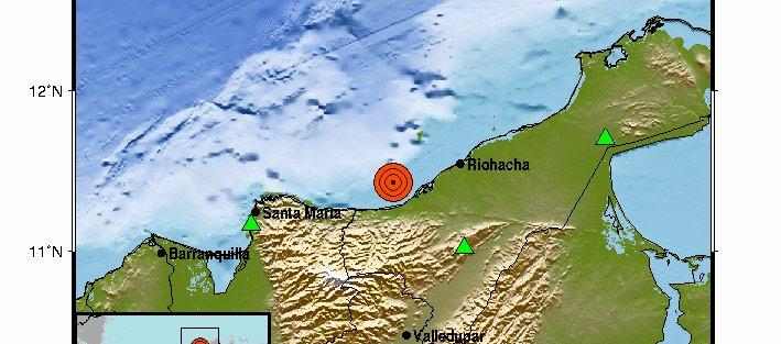 Sismo en el Mar Caribe.