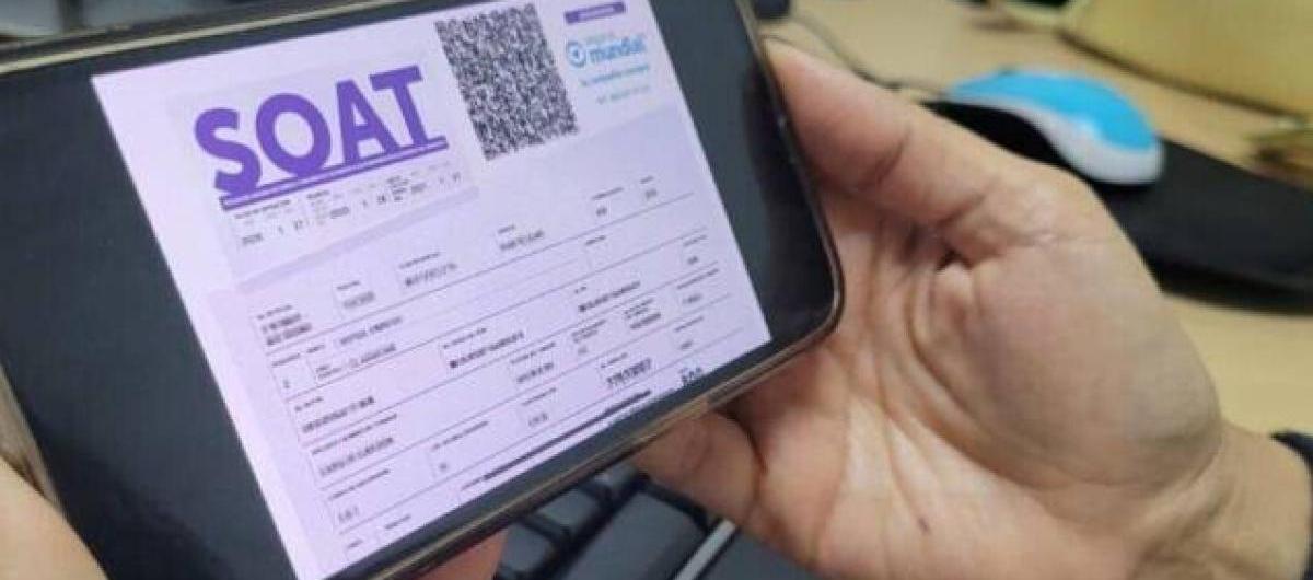 Imagen de referencia del Soat. 
