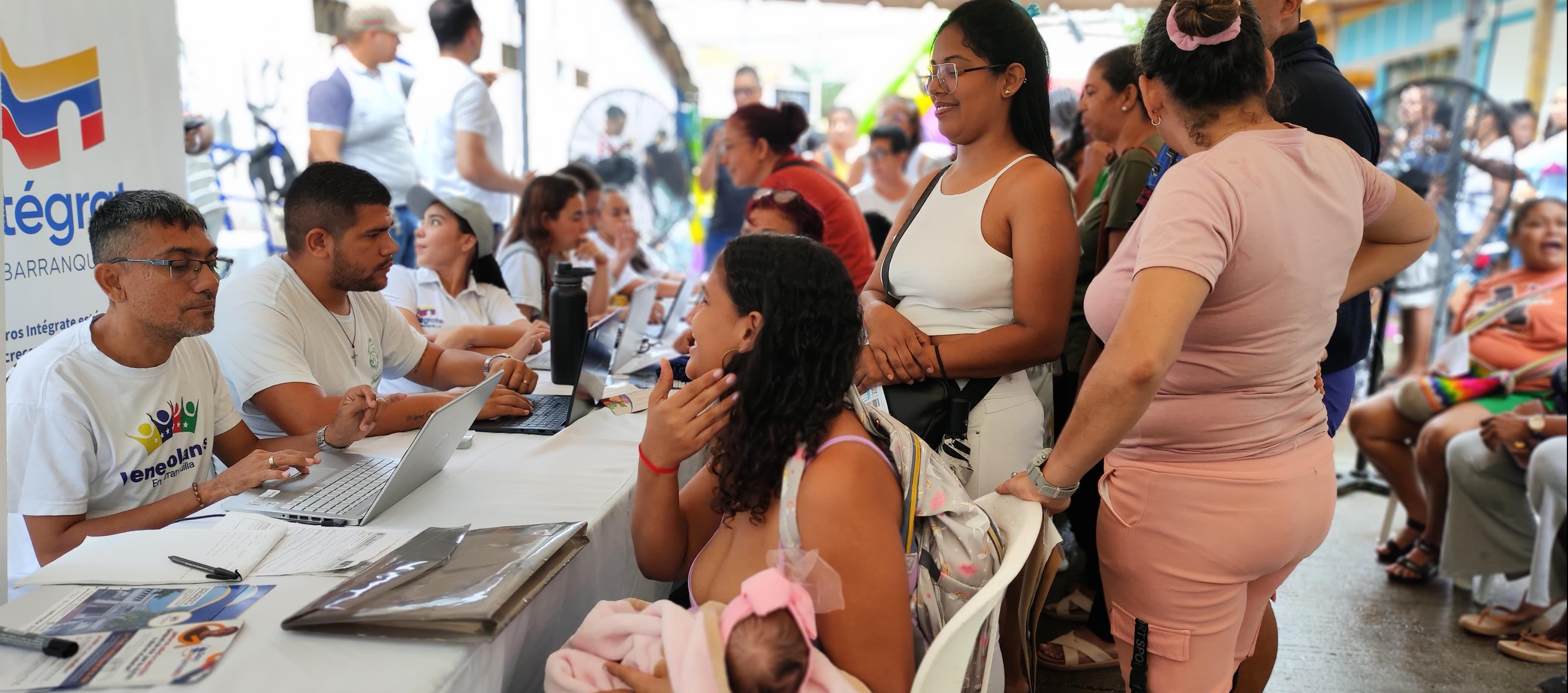 Atención a la población migrante en Barranquilla. 