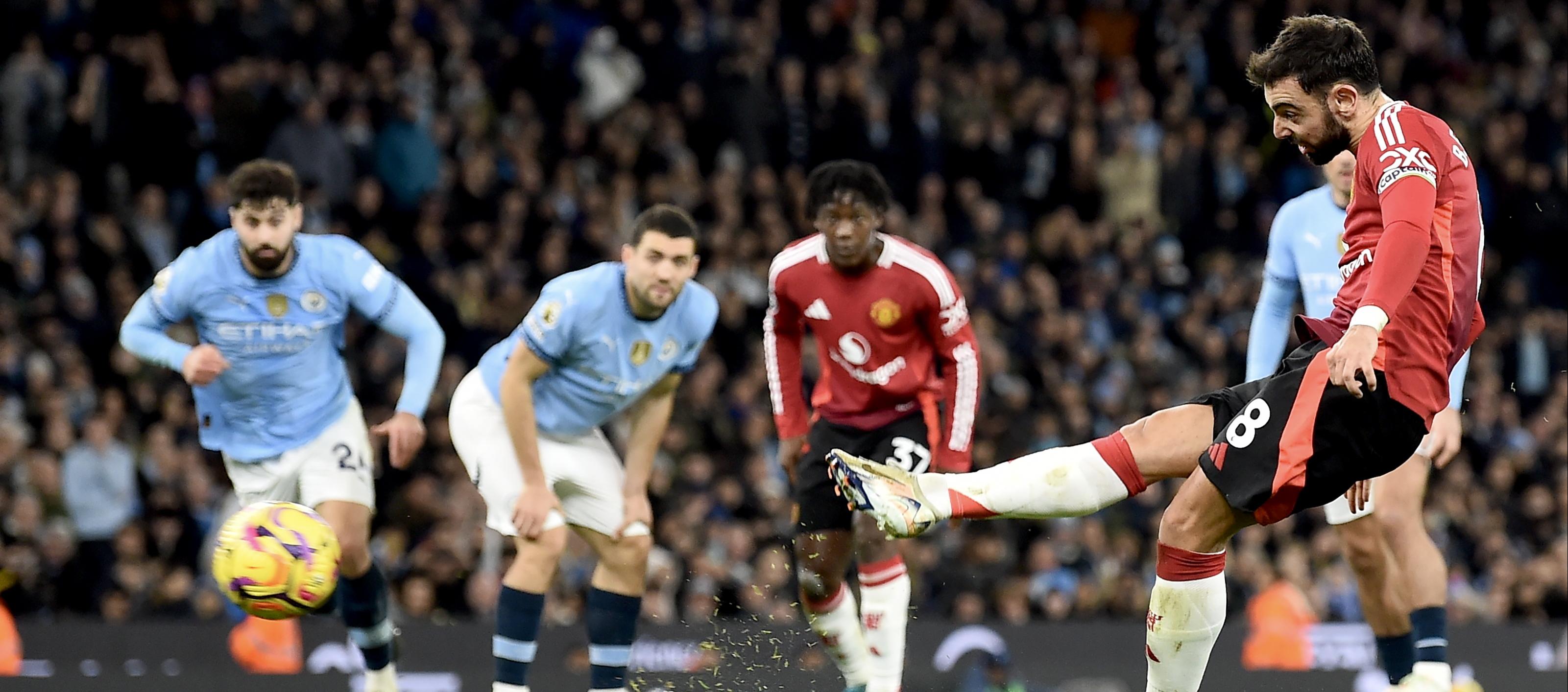 Bruno Fernandes marcó de penalti el empate del Manchester United. 