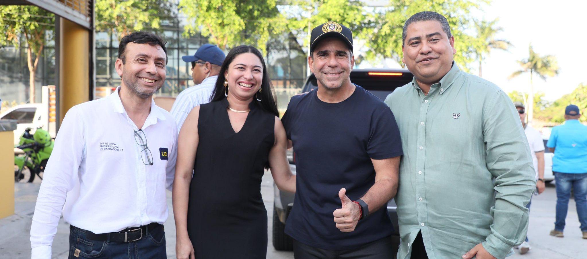 Alcalde Alejandro Char junto a las directivas de la IUB. 