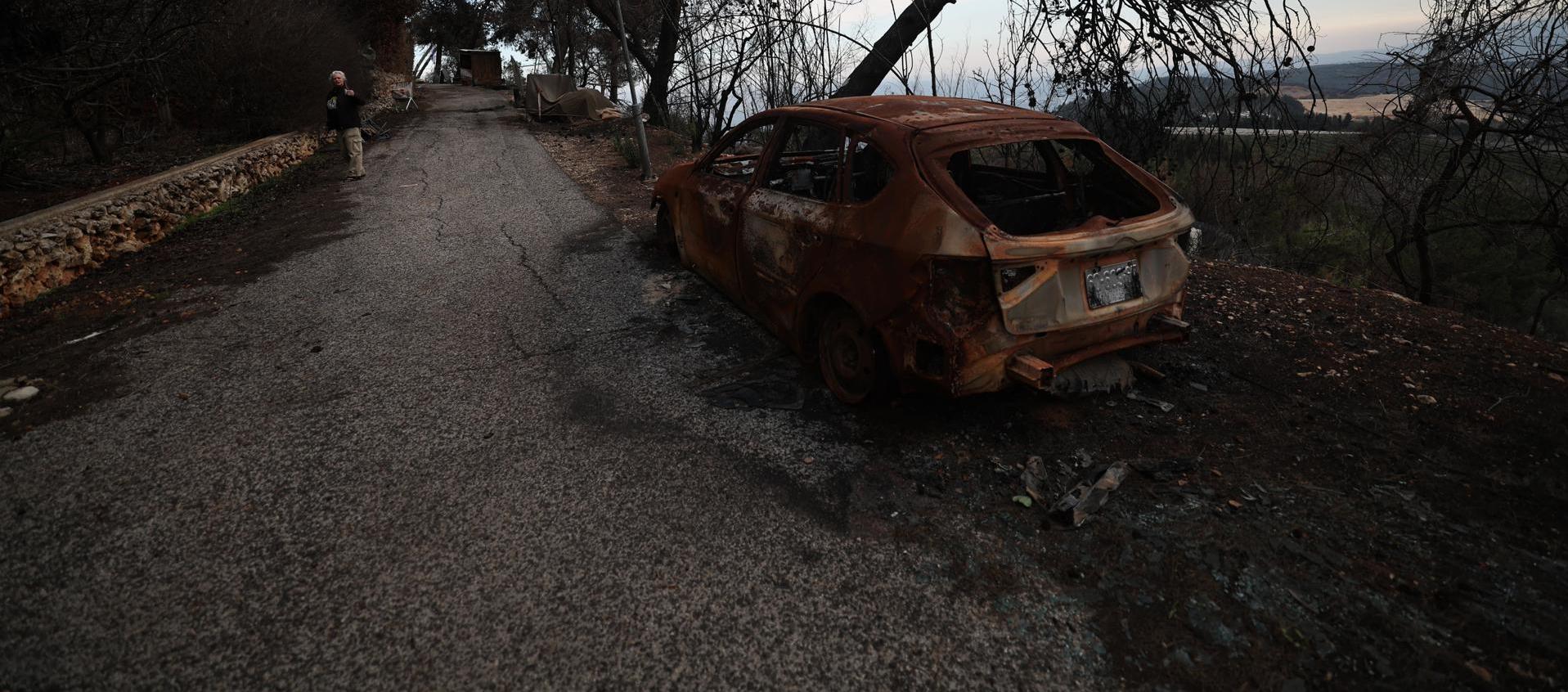 Daños en la frontera entre Israel y Líbano.