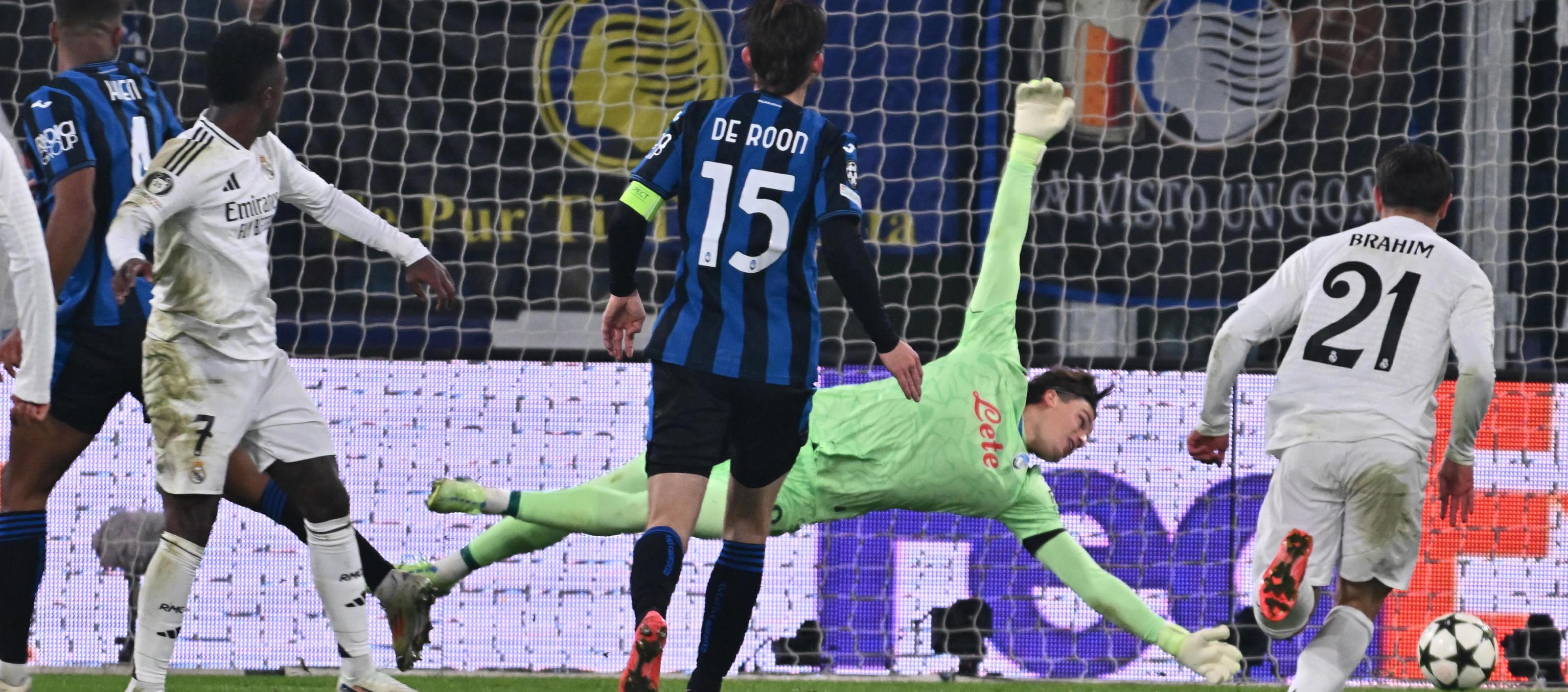 El remate de Vinicius para el segundo gol del Real Madrid. 