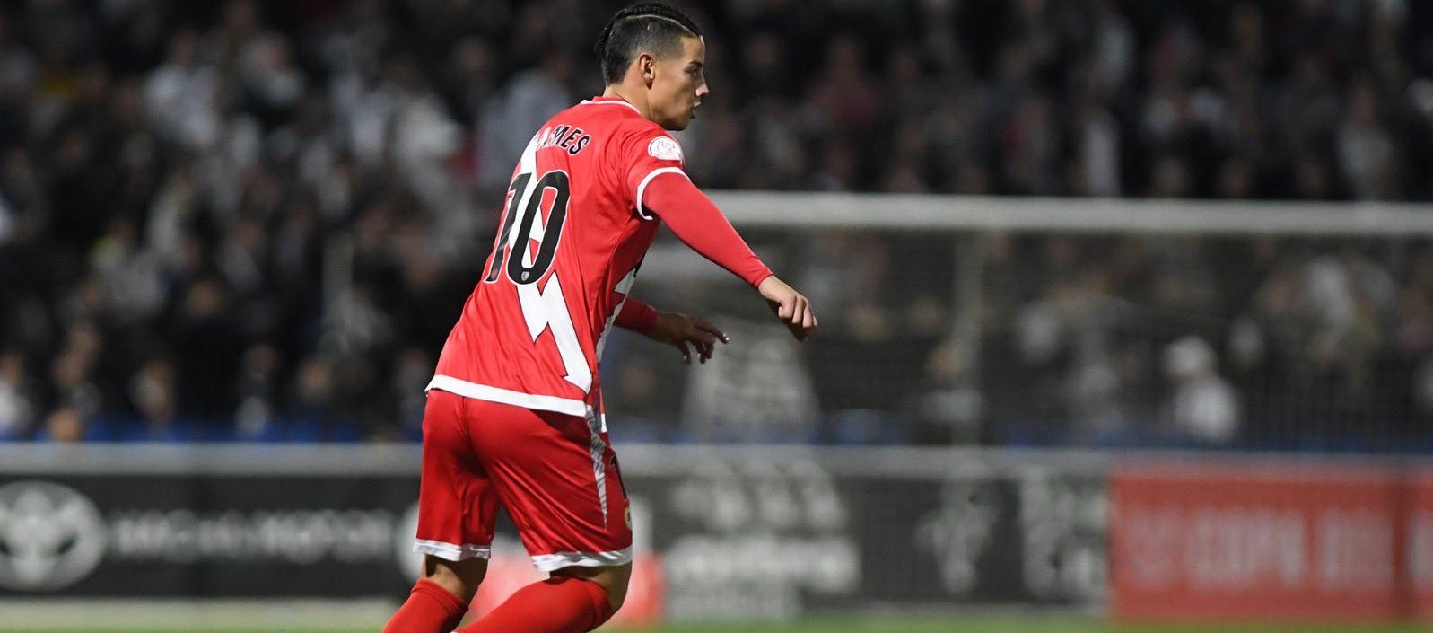 James Rodríguez durante el partido contra Unionistas por la Copa del Rey.