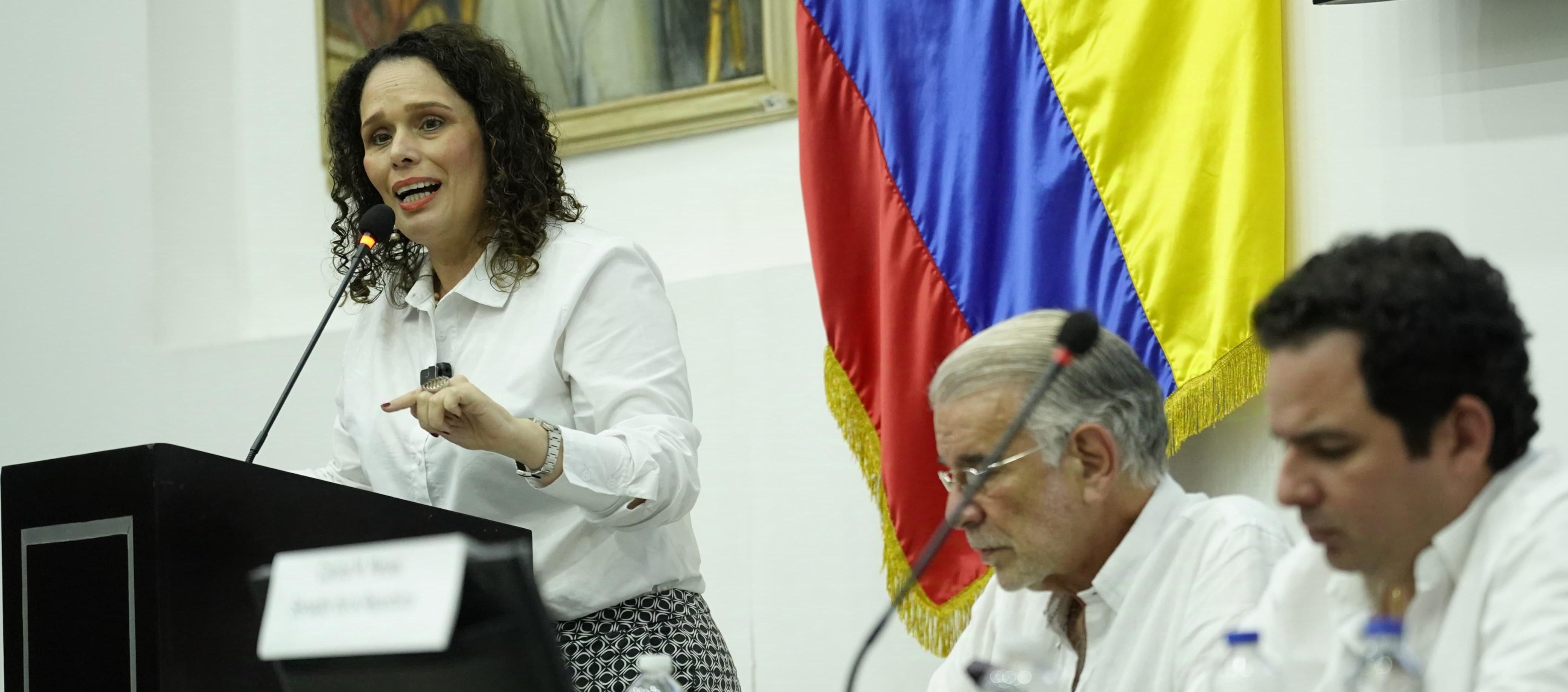 María Constanza García, Ministra de Transporte. 