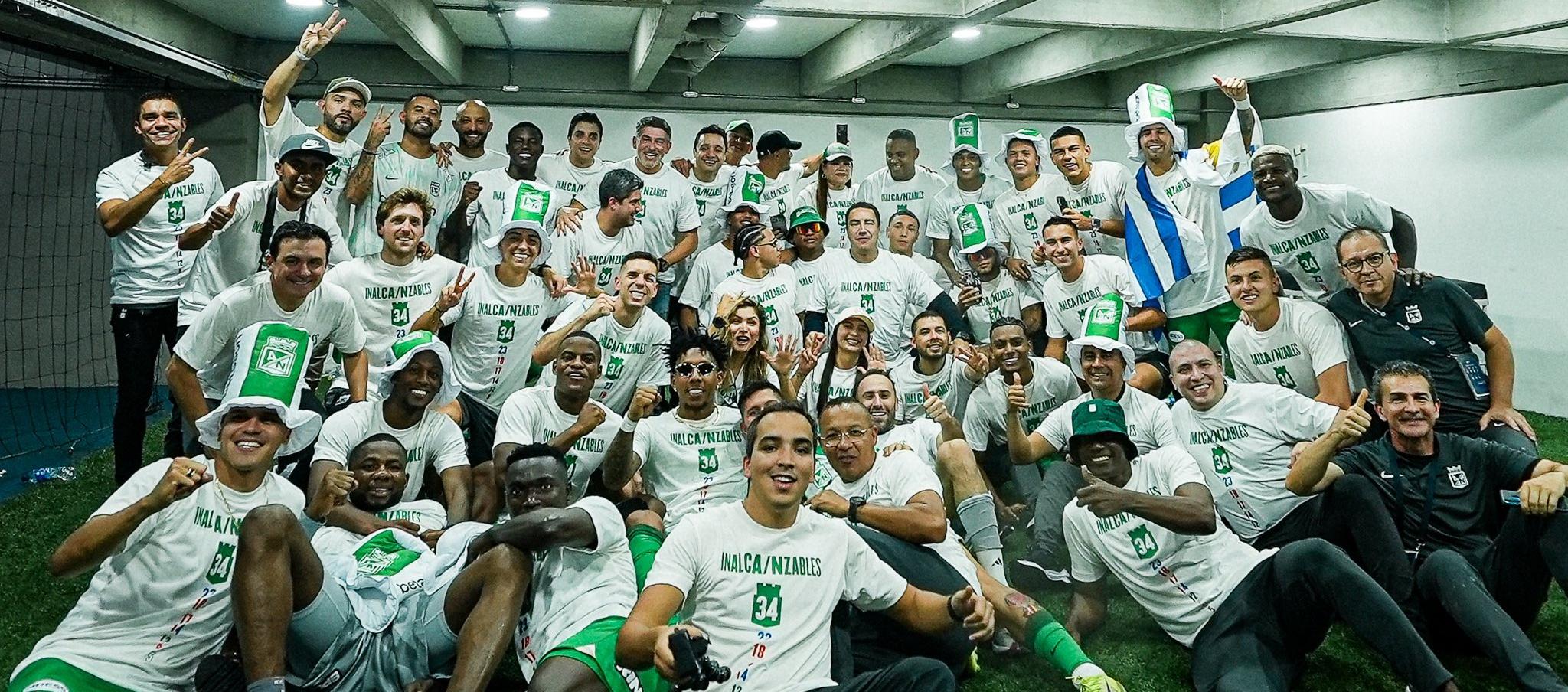 Atlético Nacional celebró en su vestuario el título de la Copa Colombia.  
