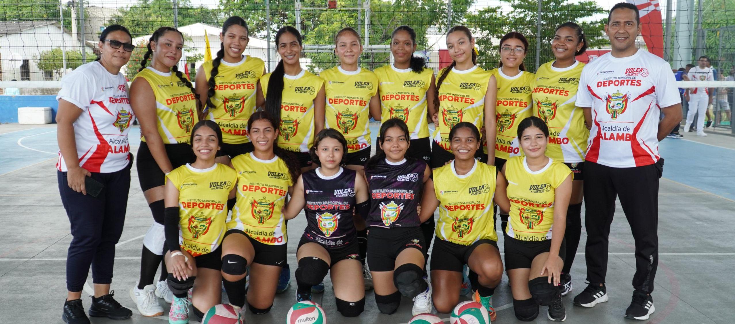 Selección de Malambo, campeona del torneo 'Volea Atlántico'.