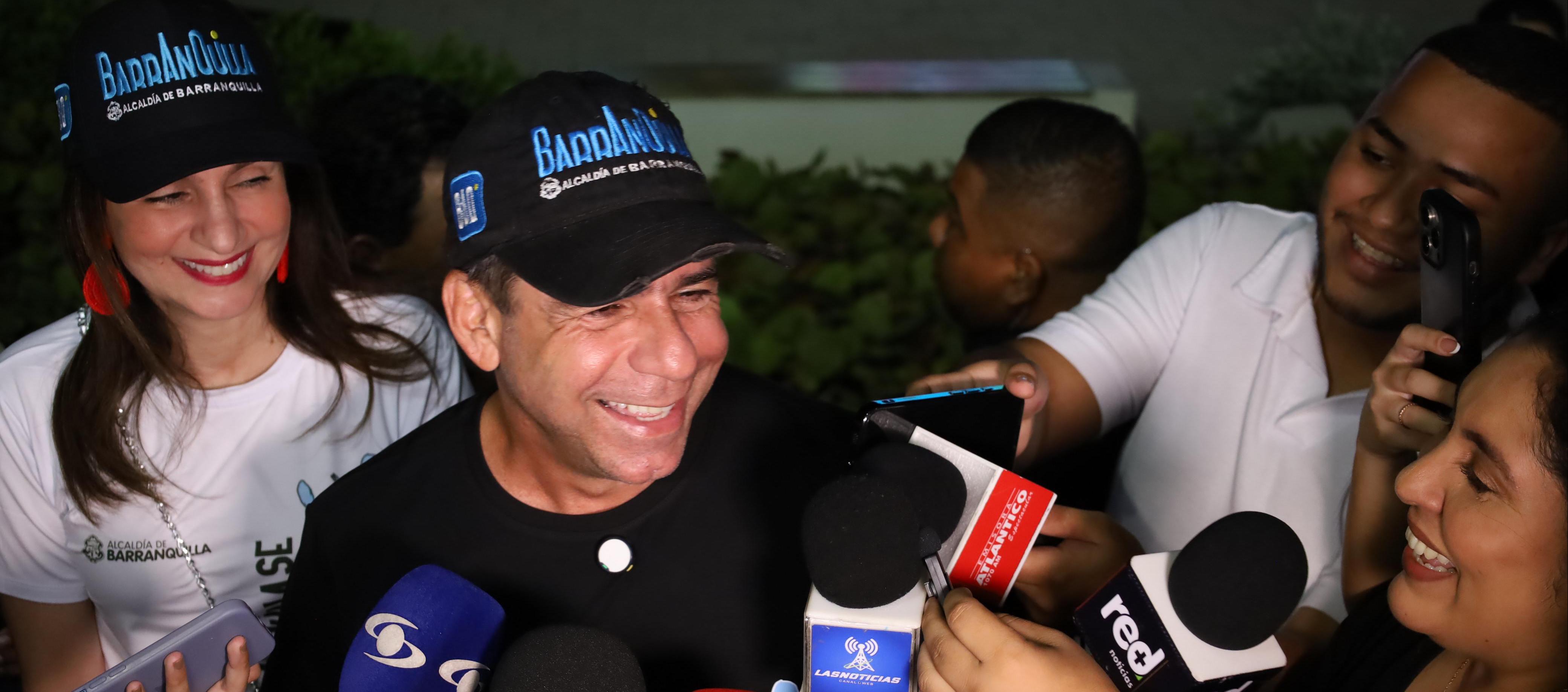 Alejandro Char esta noche en el acto de presentación de la imagen del Carnaval 2025