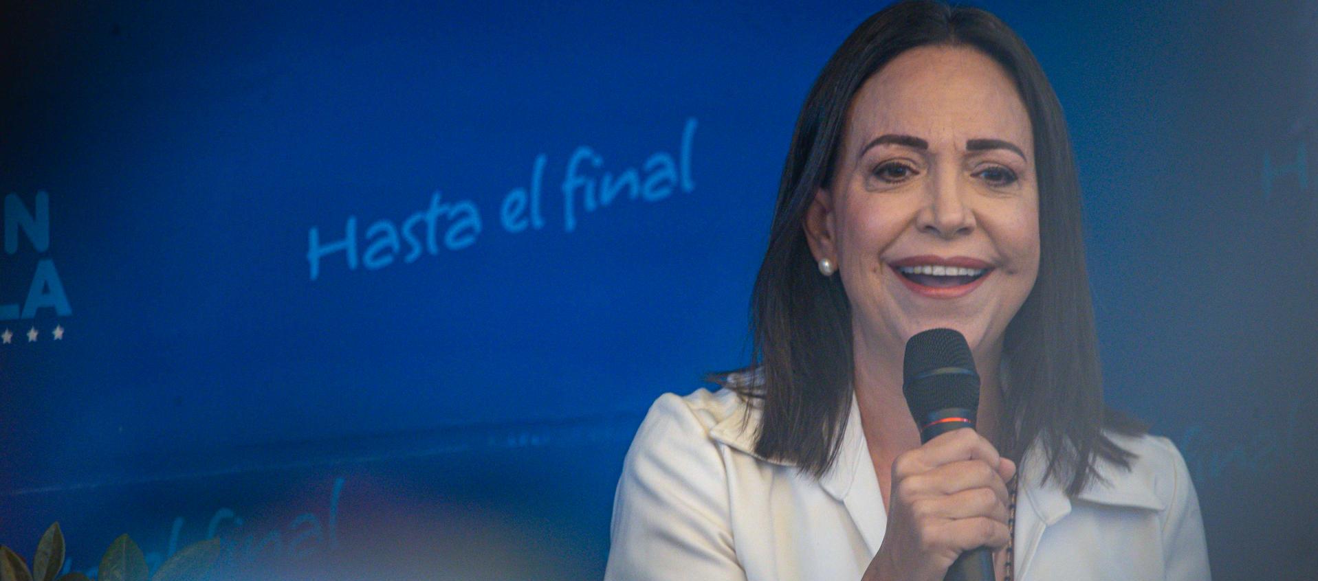 María Corina Machado, líder opositora venezolana.