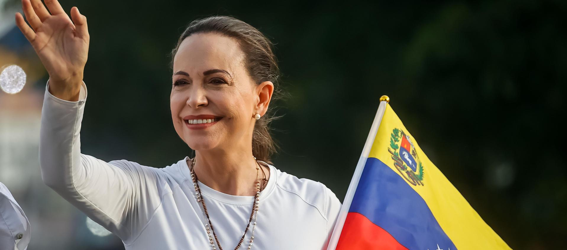  Líder de la oposición en Venezuela, María Corina Machado.