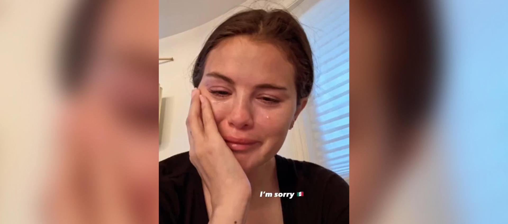 Selena Gómez llorando tras las órdenes de deportación masivas de inmigrantes.