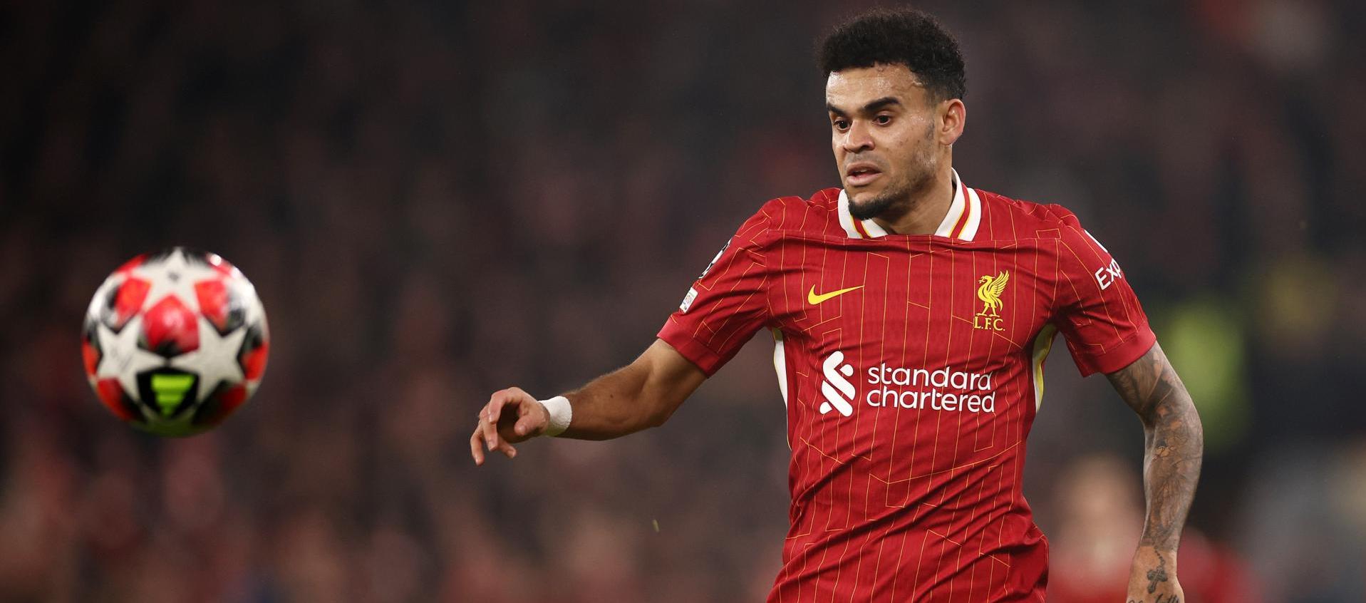 Luis Díaz en acción de juego.