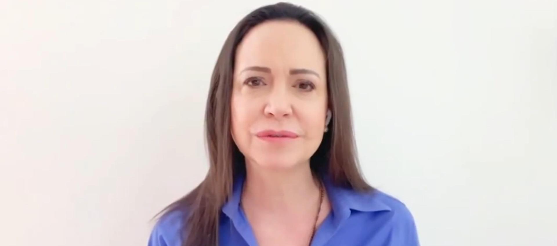 María Corina Machado en el video.