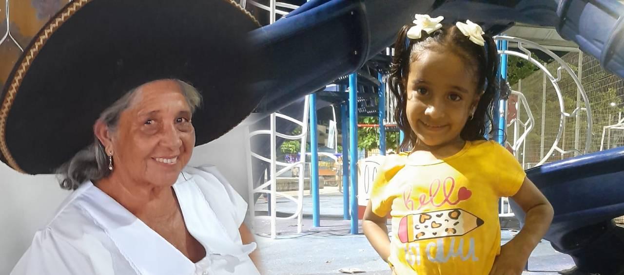 Tomasa Marín De Villalba y su nieta Eriannys Johana Villalba Ospino.