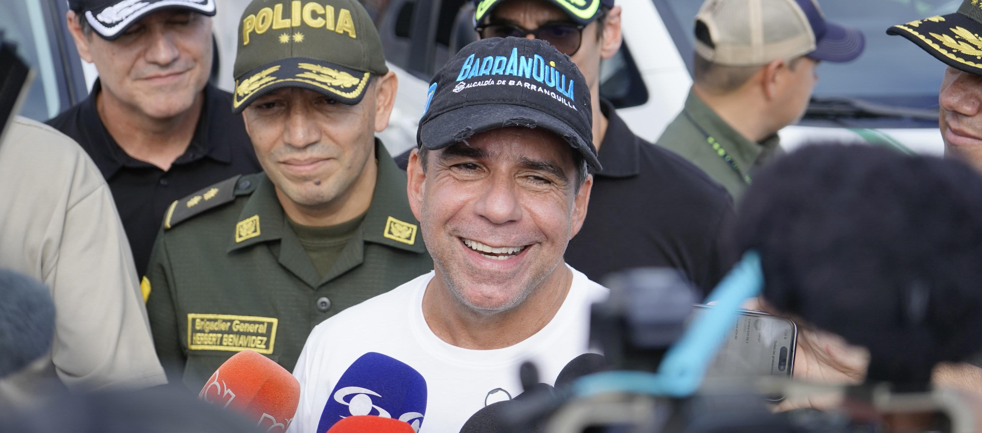 Alejandro Char, alcalde de Barranquilla, durante declaraciones. 