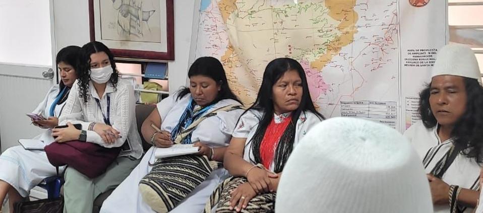 Pueblo Arhuaco en mesa de seguridad. 