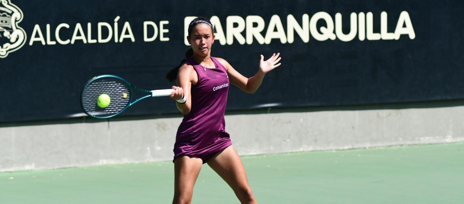 Mariana Higuita durante el partido de este lunes.