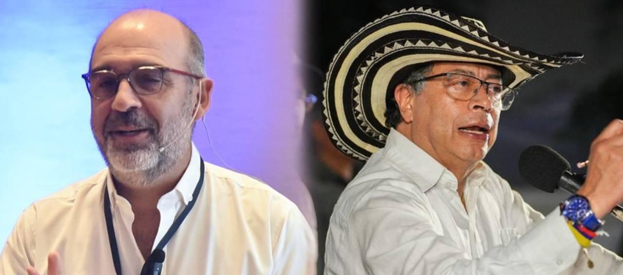 El presidente de Andesco, Camilo Sánchez, y el Presidente Gustavo Petro.