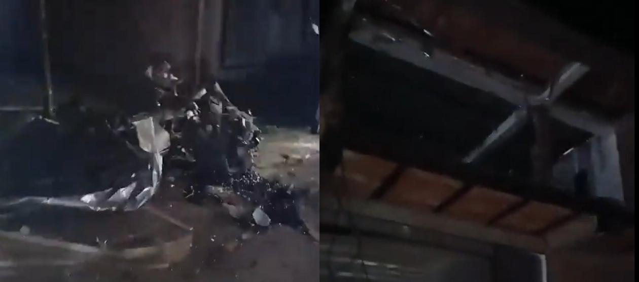 Imágenes de los daños por el ataque.