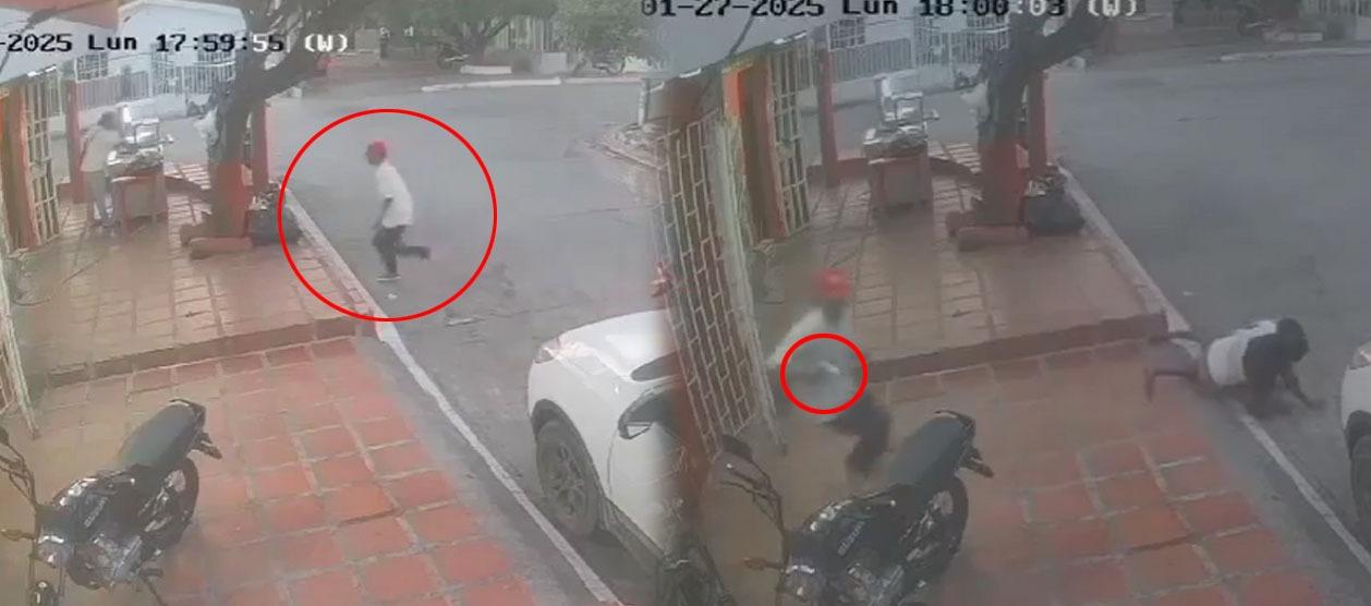 Momento del ataque a bala.