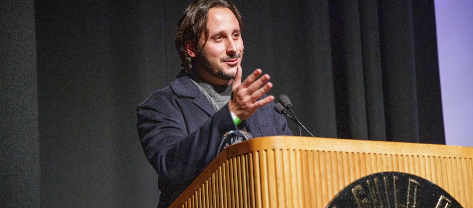 Juan Camilo Zuloaga Eslait, durante la ceremonia. 