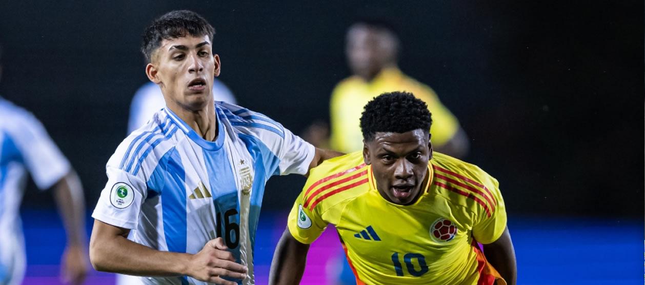 Colombia y Argentina empataron con la mínima diferencia. 