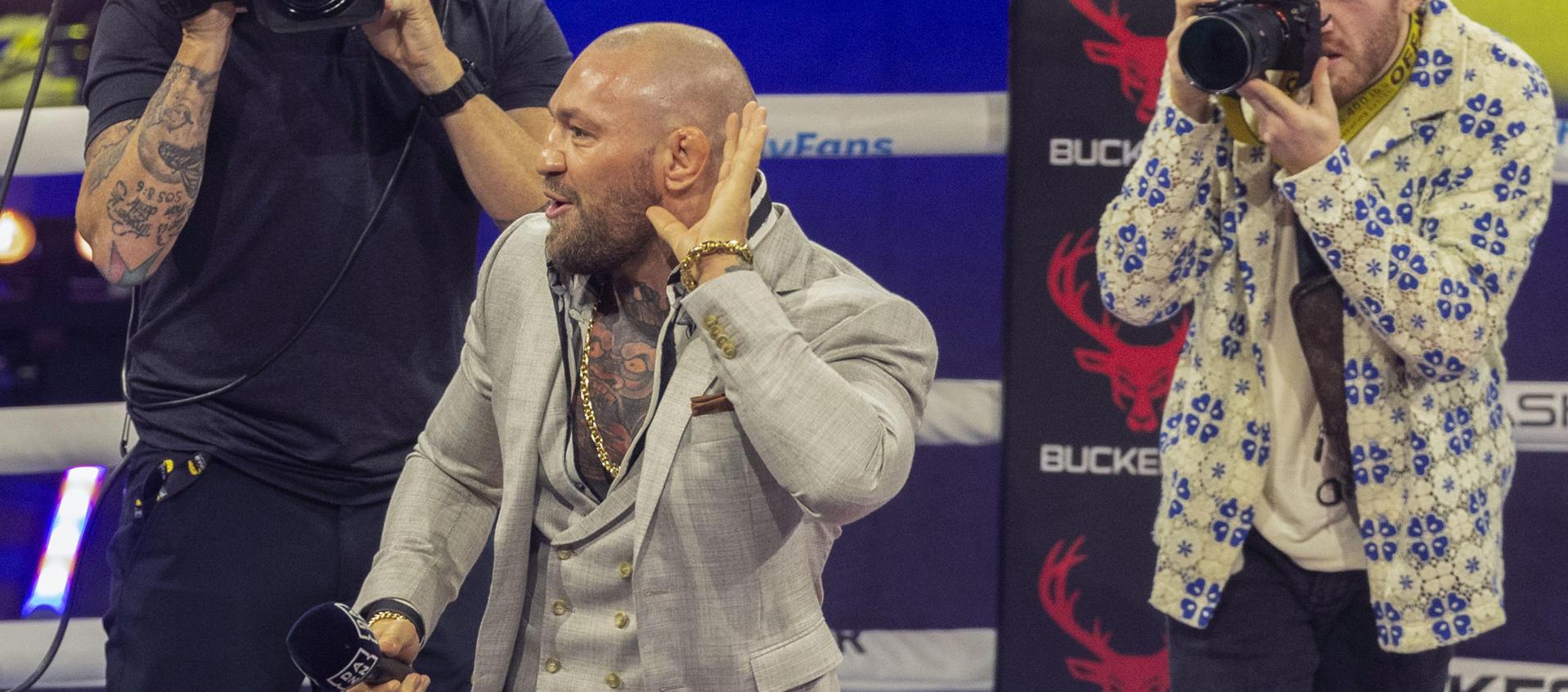 Conor McGregor en una velada de artes marciales mixtas.