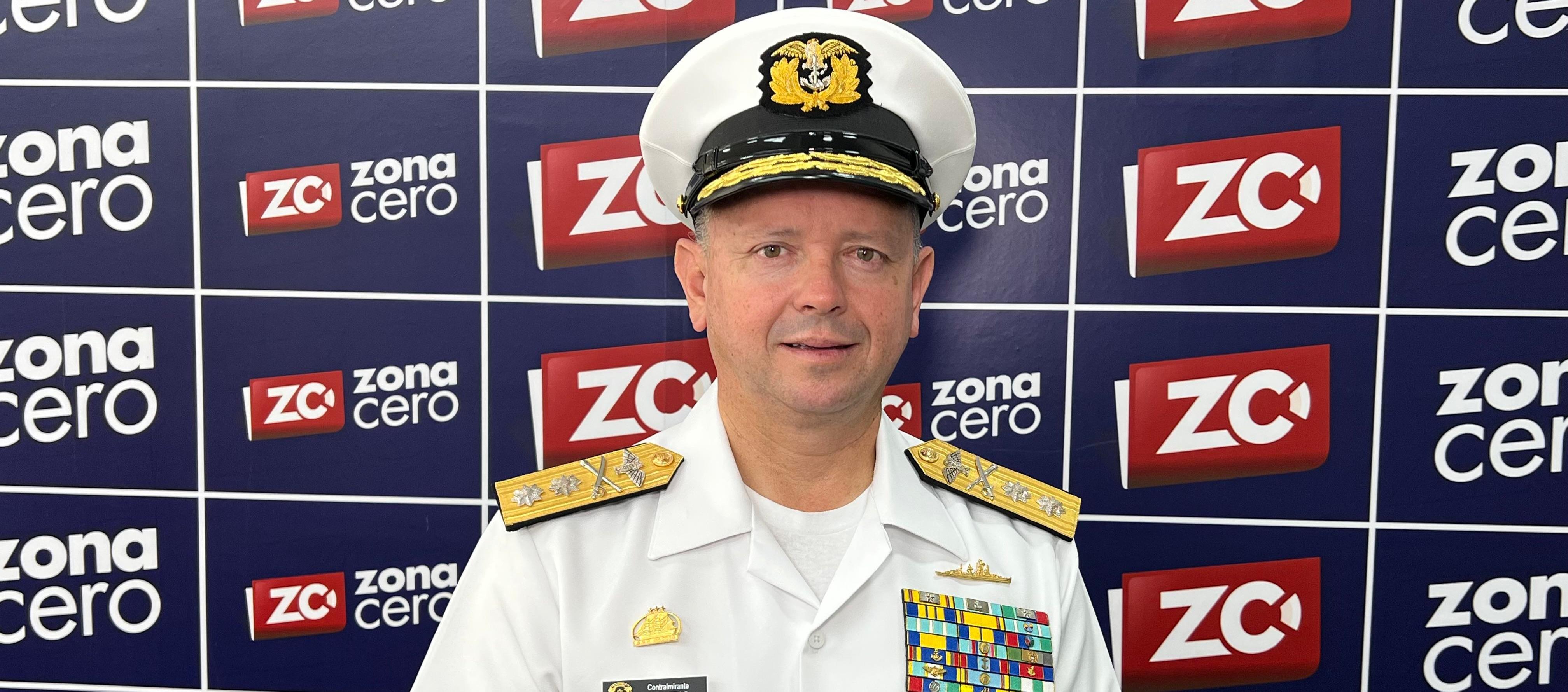 El contralmirante Javier Hernando Rubio Barrera, director de la Escuela Naval de Suboficiales 'ARC Barranquilla'
