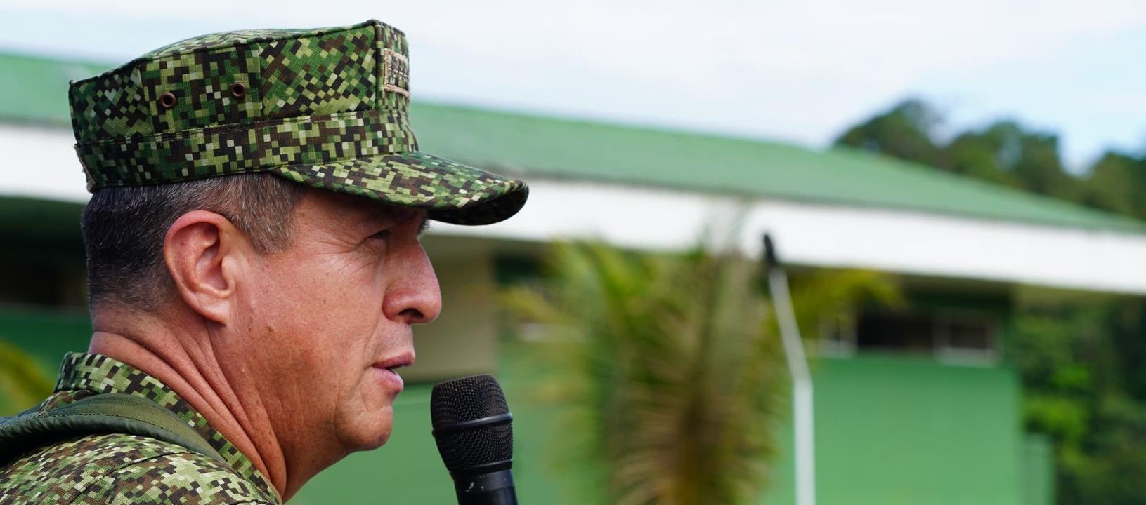 Almirante Francisco Cubides, comandante de las Fuerzas Militares. 