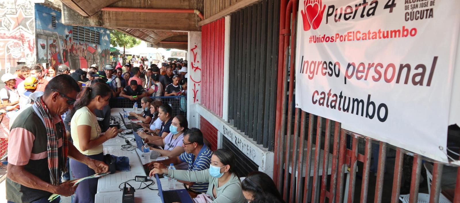 Desplazados que llegaron a Cúcuta.