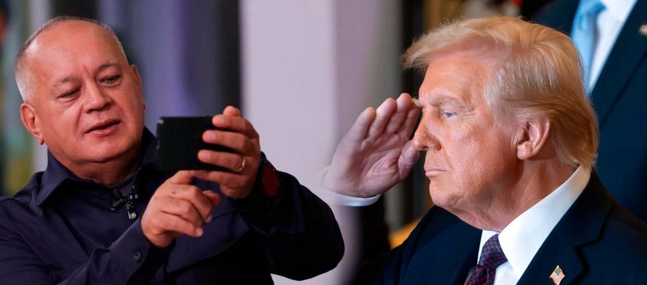 Diosdado Cabello y Donald Trump.