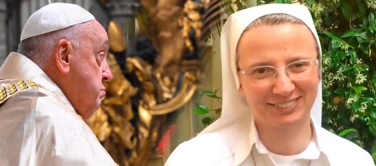 El Papa Francisco y la monja Simona Brambilla. 
