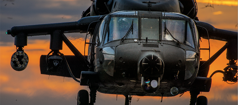 Helicóptero Black Hawk. 