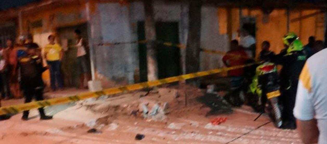 Lugar donde se presentó el ataque sicarial esta noche en Las Colonias. 