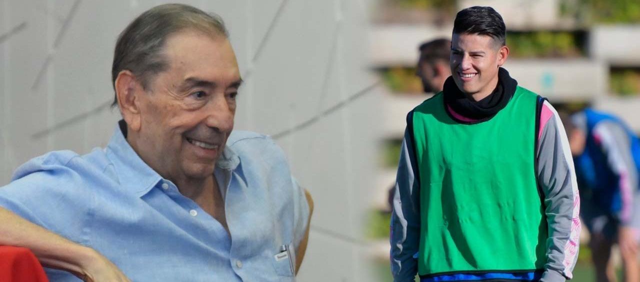 Fuad Char y James Rodríguez se reunieron este viernes en Llanogrande.