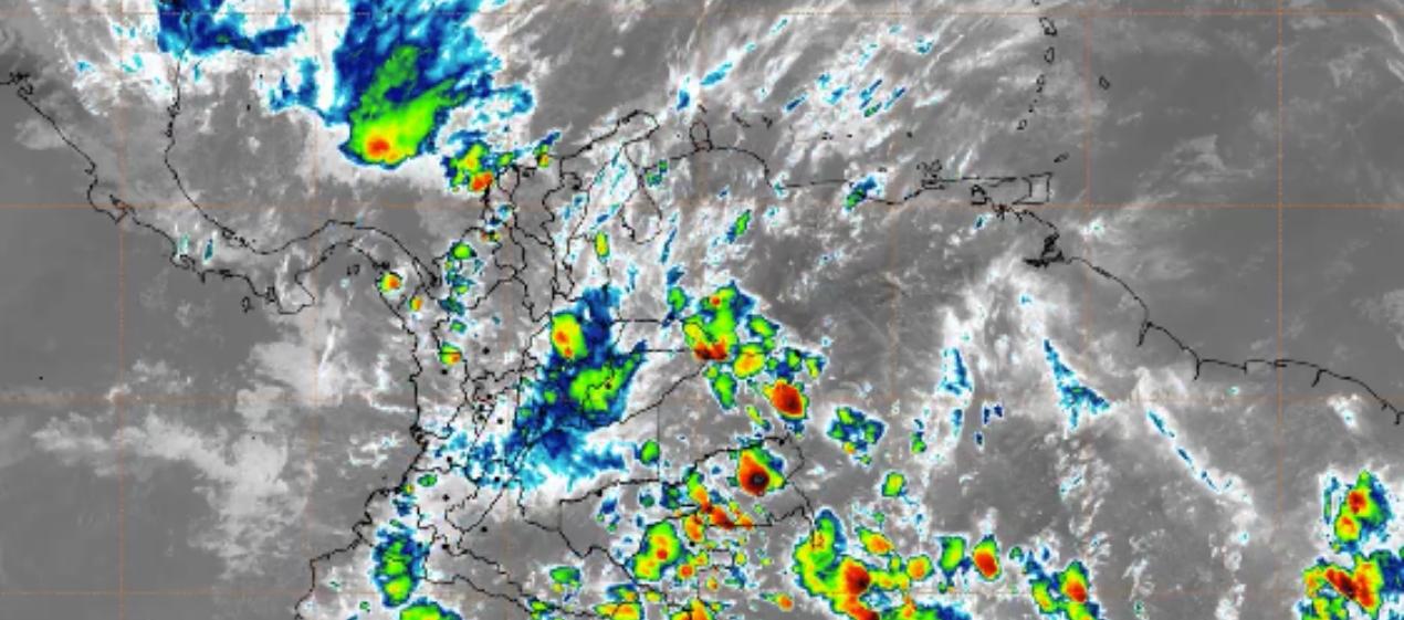 Imagen satelital en Colombia. 