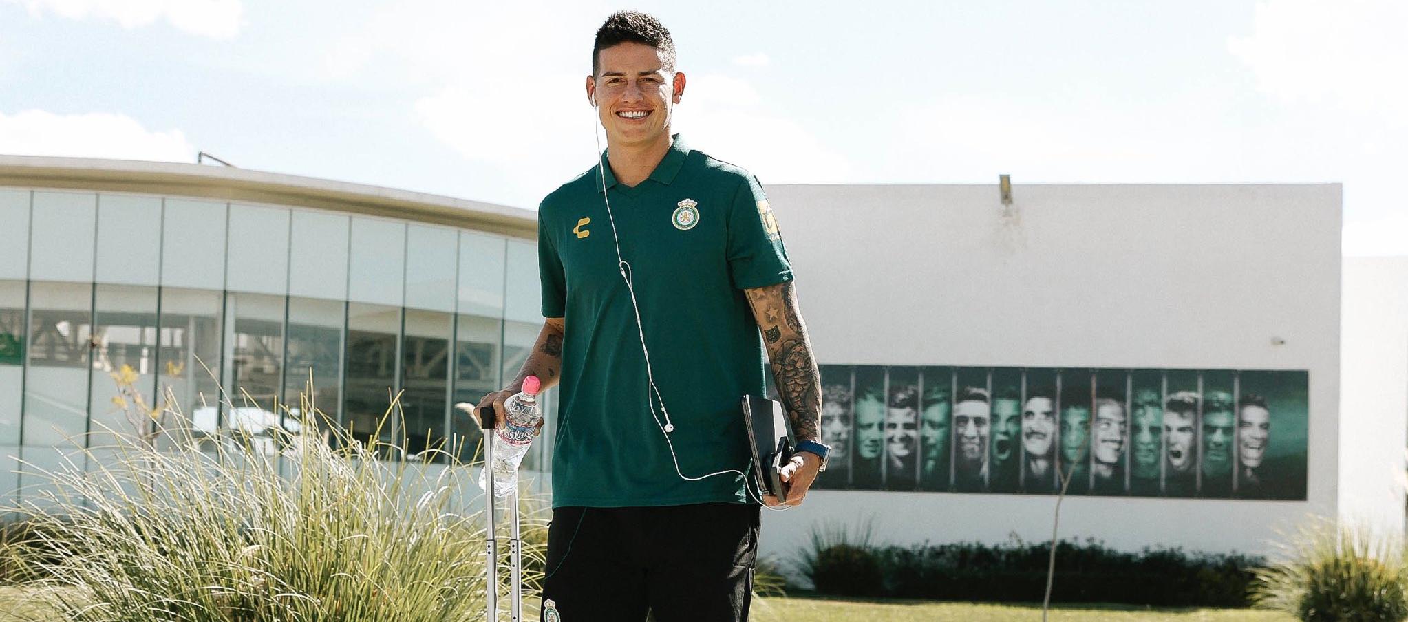 James Rodríguez previo al viaje.