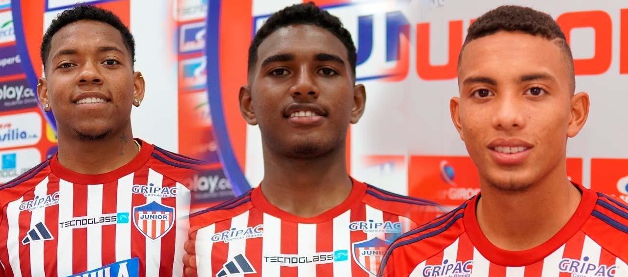 Jesús Díaz, Miguel Agámez y Jordan Barrera.